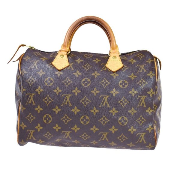 LOUIS VUITTON Speedy 30 Travel Hand Bag Monogram Leather Brown - Picture 1 of 16
